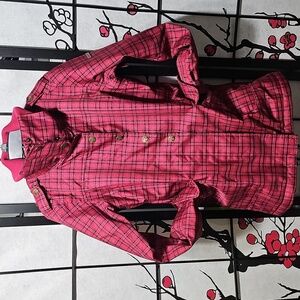Roxy Burgundy Plaid Ski Snowboarding Coat Size Small